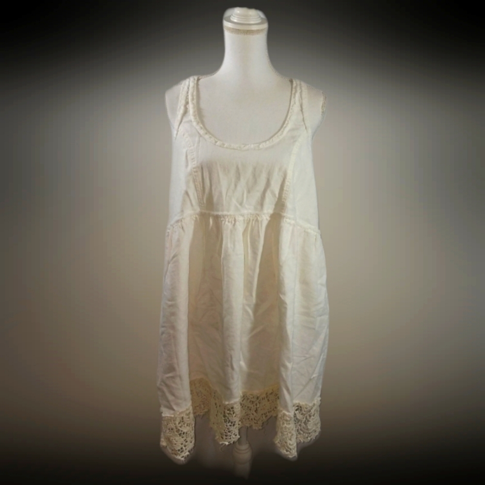 Free People Cream Babydoll M Dress